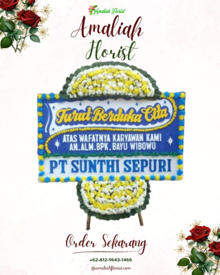 Papan Bunga Duka di Sawo